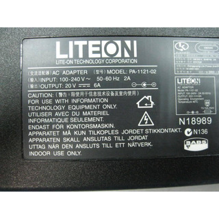 Carregador Lite-On 20V 6A (PA-1121-02)