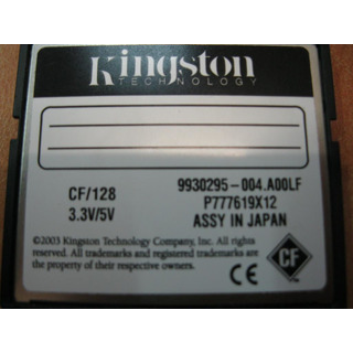 Cartão de memória CompactFlash Kingston 128MB