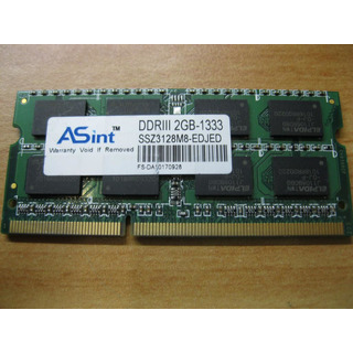 Memoria 2GB DDR3 PC3-10600S 1333MHz ASINT SSZ3128M8-EDJED