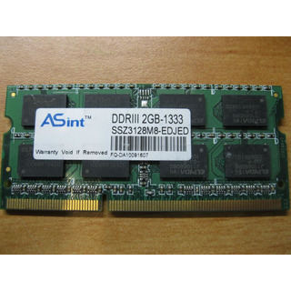 Memoria 2GB DDR3 PC3-10600S 1333MHz ASINT SSZ3128M8-EDJED