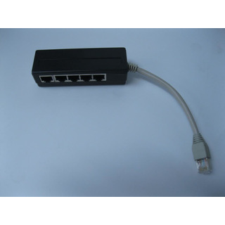 Cabo adaptador de conector rj45 1, cabo adaptador macho para 5 fêmea