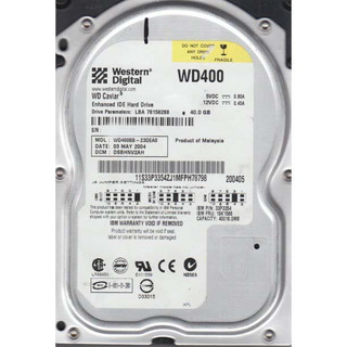 Disco Rigido Western Digital 40GB IDE PATA 3.5''