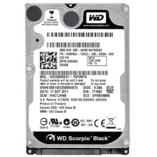 Disco Rigido Western Digital 250GB SATA 2.5'' 7200rpm