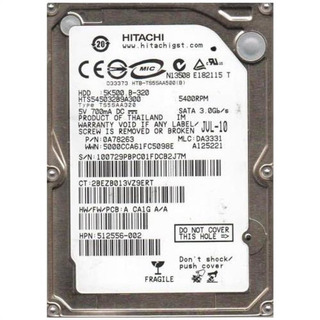 Disco Rígido Hitachi 320GB SATA 2.5'' 5.400rpm