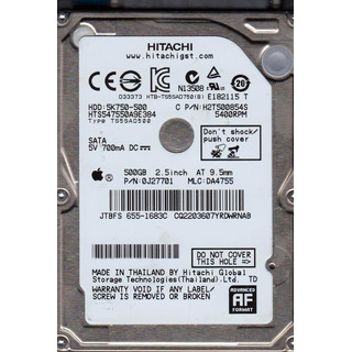 Disco Rigido Hitachi 500GB SATA 2.5'' 5400rpm