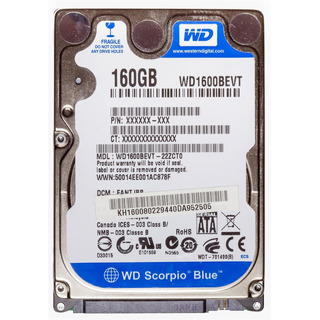 Disco Rigido Western Digital 160GB SATA 2.5'' 5400rpm