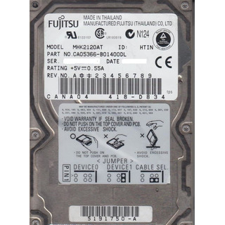 Disco Rigido Fujitsu 12GB IDE 2.5'' 4200rpm