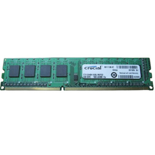 Memoria 4GB DDR3 PC3-10600U 1333MHz CRUCIAL CT51264BA160BJ.M8FED