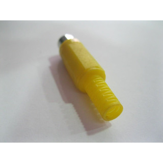 Conector RCA Fêmea c/ protector amarelo