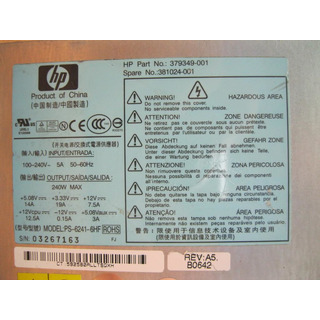 Fonte de Alimentação HP 240W (379349-001)