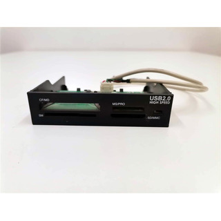 Leitor Cartões 3.5'' Interno com frontal Preto USB 2.0