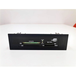 Leitor Cartões 3.5'' Interno com frontal Preto USB 2.0