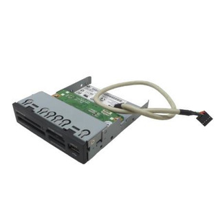 Leitor Cartões 2.5'' Interno com frontal Preto USB 2.0 (432548-001)