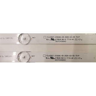 KIT 3 BARRAS LED TV LG 43P (4C-LB-430T-ZCC  TCL43D07-ZC62AG-05 )